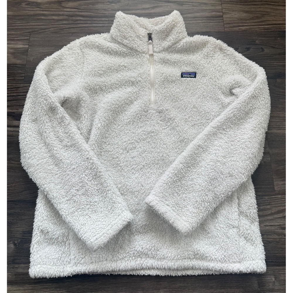 Patagonia Kids XXL 16-18 Los Gatos 1/4 Zip Fleece Pullover Cream White